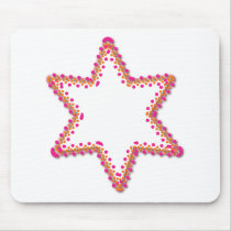 Colorful star of David design for Bat Mitzvah Mouse Pad