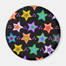 Colorful star pattern fridge magnet