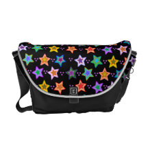 Colorful star pattern messenger bag