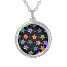 Colorful star pattern pendants