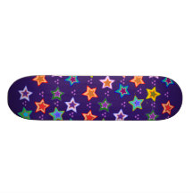 Colorful star pattern skateboard decks