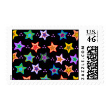 Colorful star pattern stamp