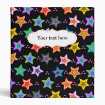 Colorful star pattern vinyl binders