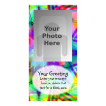 Colorful Star Vertical PhotoCard Template Customized Photo Card