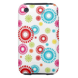 Colorful Stars Bold Bursts of Color iPhone 3 Tough Case