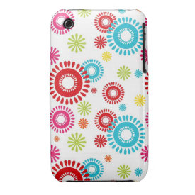 Colorful Stars Bold Bursts of Color iPhone 3 Case
