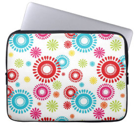 Colorful Stars Bold Bursts of Color Laptop Sleeves