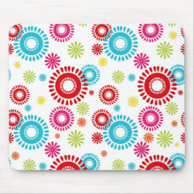 Colorful Stars Bold Bursts of Color Mousepad