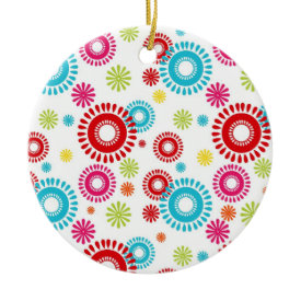 Colorful Stars Bold Bursts of Color Christmas Ornaments