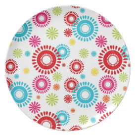 Colorful Stars Bold Bursts of Color Party Plates