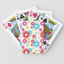 Colorful Stars Bold Bursts of Color Bicycle Playing Cards