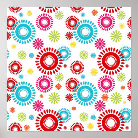Colorful Stars Bold Bursts of Color Print