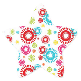 Colorful Stars Bold Bursts of Color Star Stickers