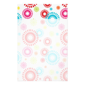 Colorful Stars Bold Bursts of Color Customized Stationery