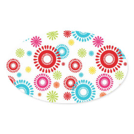 Colorful Stars Bold Bursts of Color Stickers