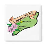 Colorful State of Connecticut Map Tees, Gifts