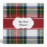 Colorful Stewart Tartan Plaid Binder binders