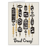 Colorful strings of beads greeting cards