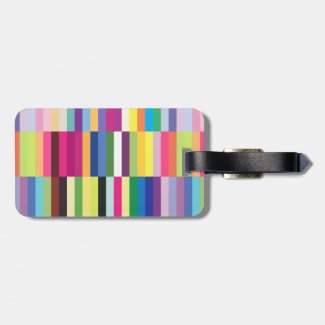 Colorful Striped Pattern Tag For Luggage