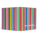 Colorful Stripes Binders