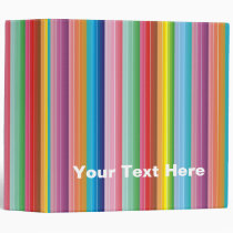 Colorful Stripes Binders
