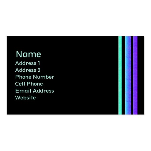 colorful stripes business card (front side)