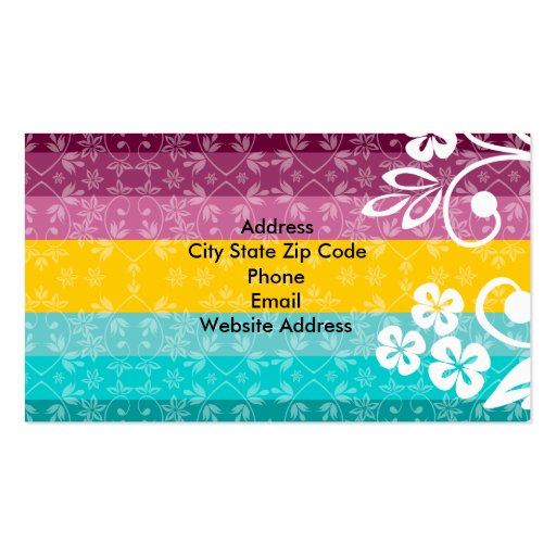 Colorful Stripes Business Cards (back side)