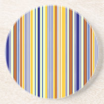 Colorful stripes beverage coaster