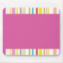 Colorful Stripes, Fuchsia Mouse Pads