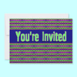 colorful stripes invitations
