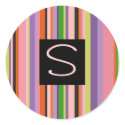 Colorful Stripes Letter S stickers by Initialreaction Colorful Stripes Letter S stickers