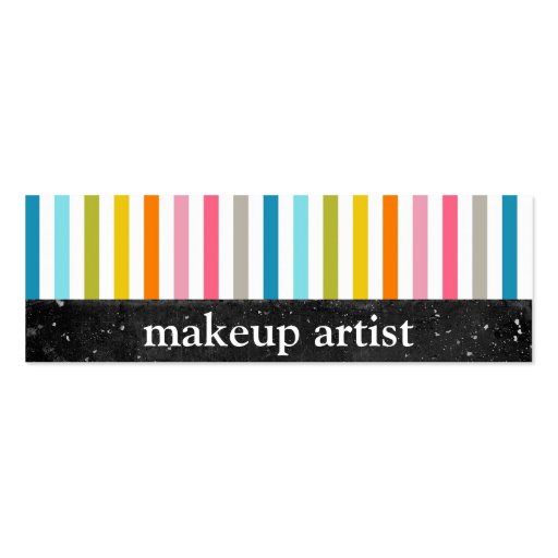 Colorful Stripes - Makeup Artist - Business Cards
