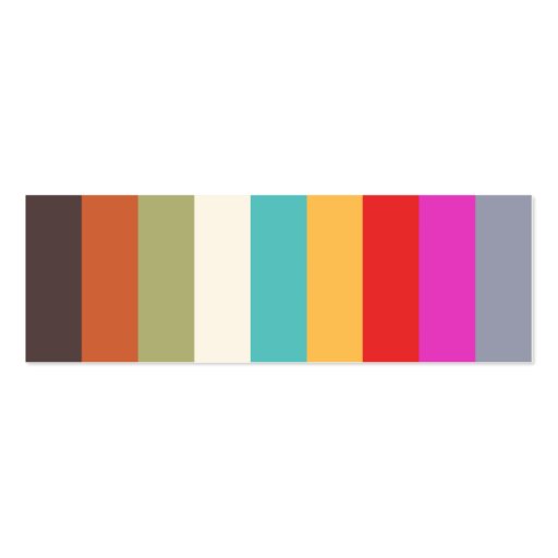 Colorful Stripes Mini Profile Card Business Card Templates (front side)