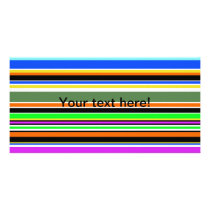 Colorful stripes photo card