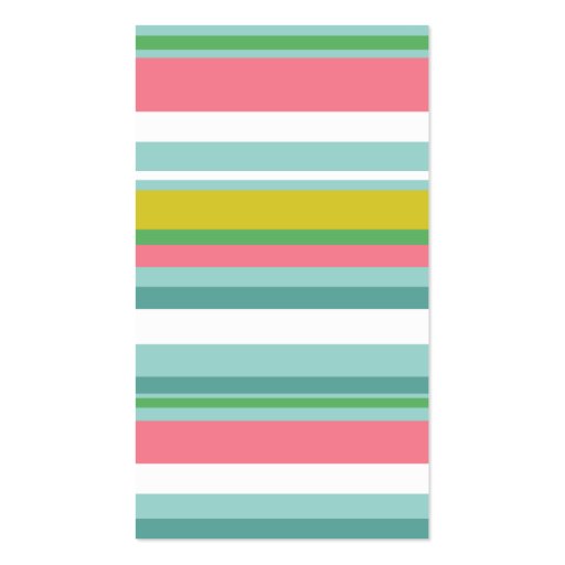 Colorful Stripes simple business card (back side)