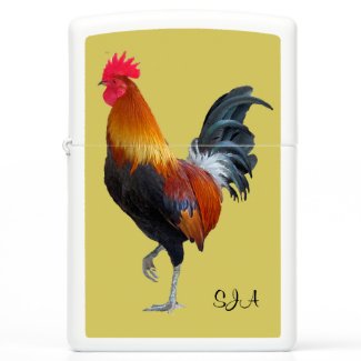 Colorful Strutting Rooster Design Zippo Lighter
