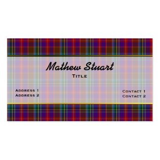 Colorful Stuart Plaid Custom Business Card