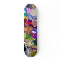 Colorful Styles Smudged Skateboard