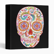 Colorful Sugar Skull Binder
