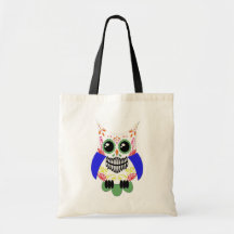 Colorful Sugar Skull Owl Bag