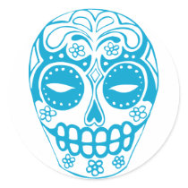 Colorful Sugar Skull Sticker