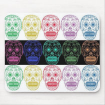Colorful Sugar Skulls Mousepad