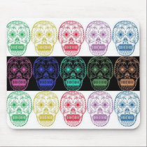 Colorful Sugar Skulls Mousepad mousepads