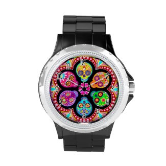 Colorful Sugar Skulls Watch - Day of the Dead