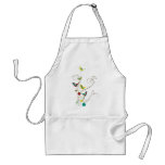 Colorful Summer Bird and Swirls Apron
