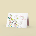 Colorful Summer Bird and Swirls Invitation Card by fat_fa_tin Colorful Summer Bird and Swirls Invitation Card