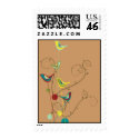 Colorful Summer Bird and Swirls RSVP / Invitation postage by fat_fa_tin Colorful Summer Bird and Swirls RSVP / Invitation postage