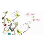 Colorful Summer Bird & Swirls Place Card /Gift Tag business cards