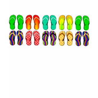 Colorful Summer Flip Flops zazzle_shirt