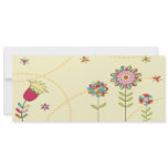 colorful summer flowers custom announcements